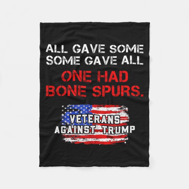 Minimal All Gave Some Veteran's Day Fleece Blanket (Front)