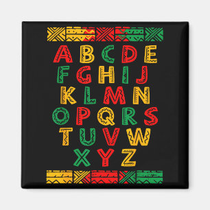 Minimal Alphabet Abc Black History Month Magnet