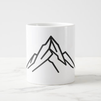 Minimal Alpine Mountain Line Art Mug