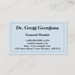 Minimal and Basic General Dentist Business Card