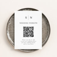 Minimal and Chic | Black and White QR Code Wedding