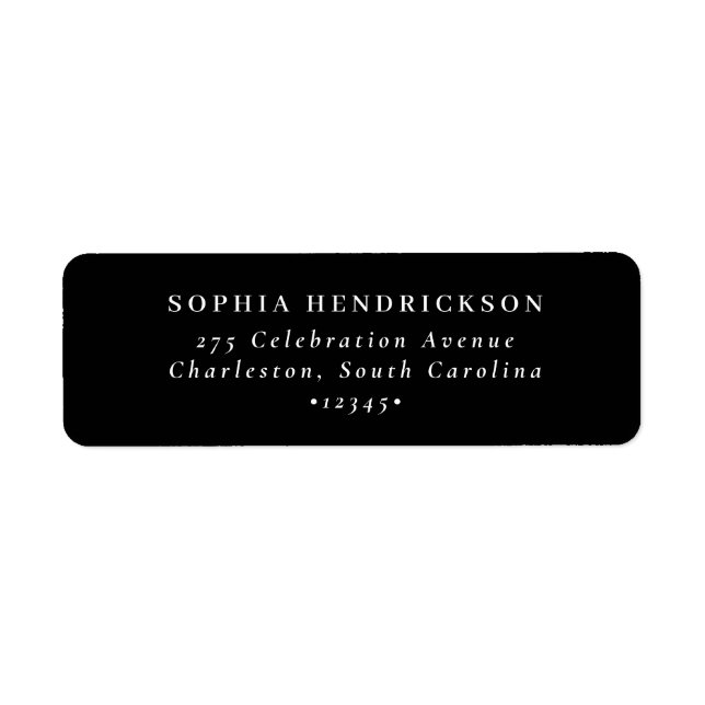 Minimal and Chic | Black and White Return Address Label (Front)