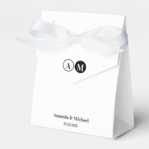 Minimal and Chic Black and White Wedding  Favour Box