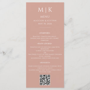 Minimal and Chic   Black and White Wedding QR Code Menu