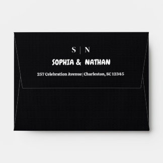 Minimal and Chic | Black Wedding Envelope