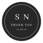 Minimal and Chic | Black Wedding Monograms