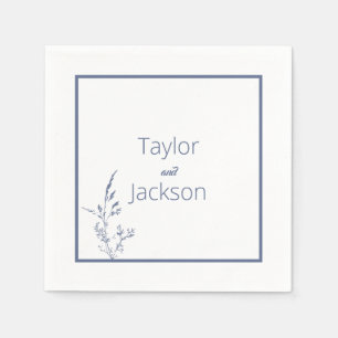 Minimal and Chic Blue Napkin