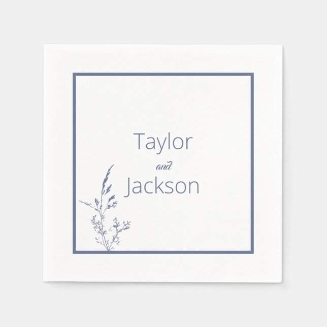 Minimal and Chic Blue Napkin (Front)