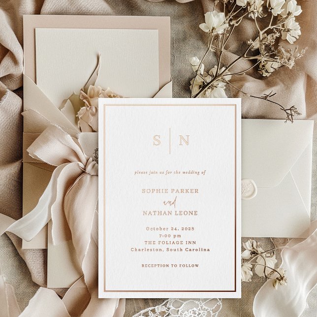 Minimal and Chic Border Wedding | Rose Gold (Creator Uploaded)