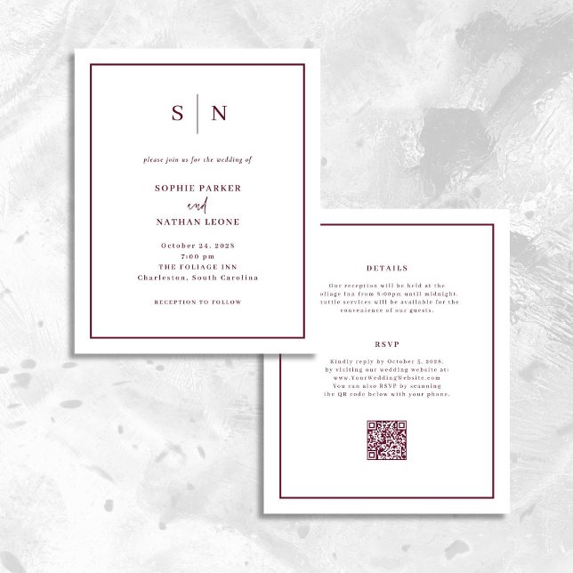 Minimal and Chic Budget QR Code Wedding Invitation (Creator Uploaded)