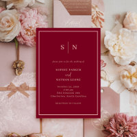Minimal and Chic | Burgundy and Light Pink Wedding