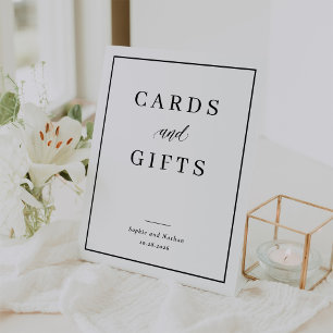Minimal and Chic Cards and Gifts Wedding Pedestal Sign