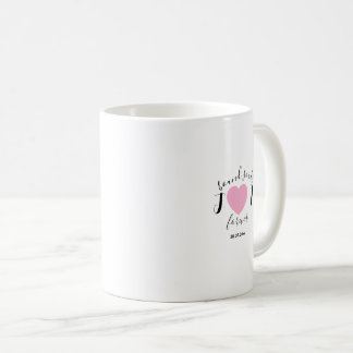 Minimal and chic couples initials wedding  coffee mug