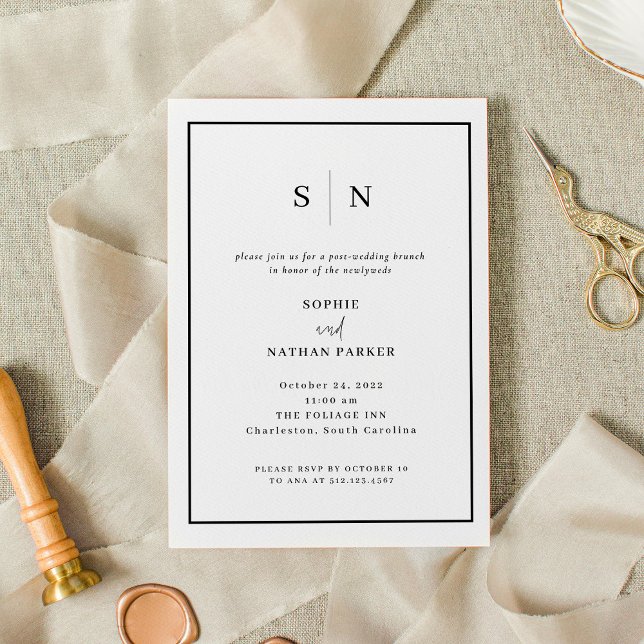 Minimal and Chic | Elegant Post-Wedding Brunch Invitation (Creator Uploaded)