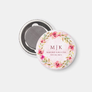 Minimal and Chic Floral Wedding Magnet
