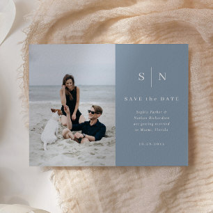 Minimal and Chic   Photo Wedding Save the Date Postcard
