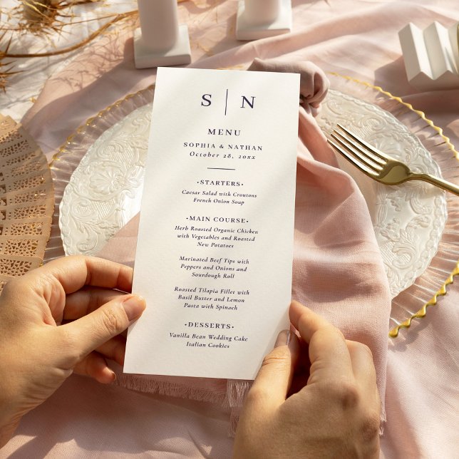 Minimal and Chic | Purple and White Wedding Menu (Creator Uploaded)