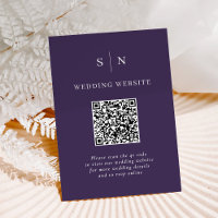Minimal and Chic | Purple QR Code Wedding