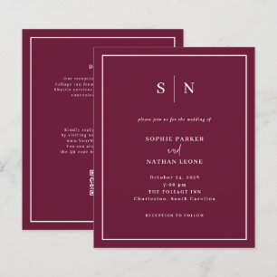 Minimal and Chic QR Code Budget Wedding Invitation