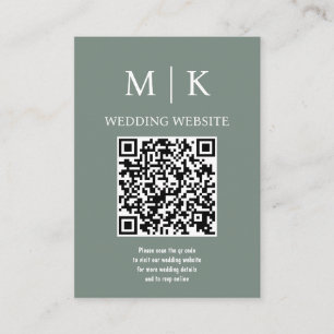 Minimal and Chic    QR Code Wedding Enclosure Card