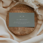 Minimal and Chic | Sage Green Details Enclosure Card<br><div class="desc">These elegant,  modern wedding guest details enclosure cards feature a simple sage green and white text design that exudes minimalist style. Add your initials or monogram as well as your wedding website,  or simply type in the details regarding hotel accommodations,  driving directions,  and other important info for your guests.</div>