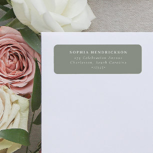 Minimal and Chic   Sage Green Return Address Label