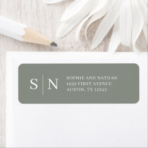 Minimal and Chic Sage Green Return Address Label