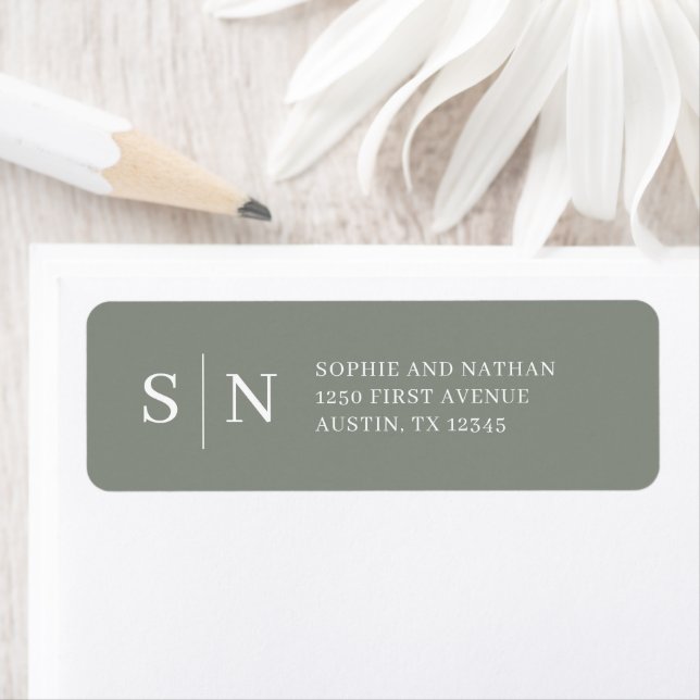 Minimal and Chic | Sage Green Return Address Label (Insitu)
