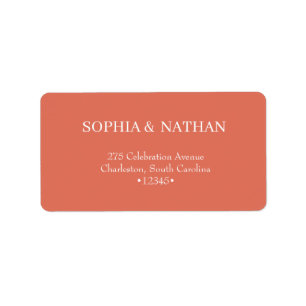 Minimal and Chic   Terracotta Wedding Label