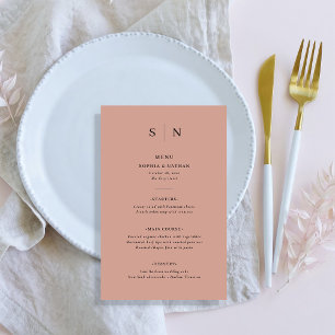 Minimal and Chic   Terracotta Wedding Menu