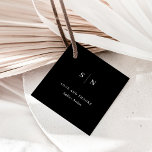 Minimal and Chic | Thank You Black Wedding Favour Tags<br><div class="desc">These elegant,  modern wedding or bridal shower favour tags say "love and thanks",  and feature a simple black text design that exudes minimalist style. Add your initials or monogram to make them completely your own.</div>