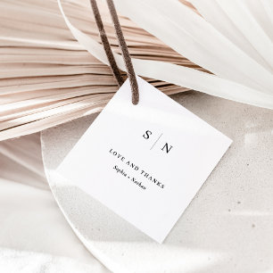 Minimal and Chic Thank You Wedding Favour Tags