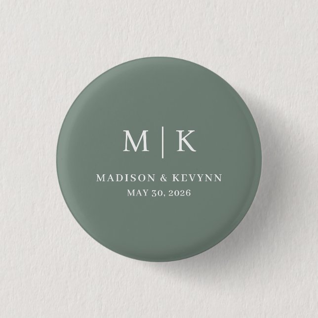 Minimal and Chic | Wedding  3 Cm Round Badge (Front)