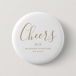Minimal and Chic Wedding 6 Cm Round Badge
