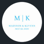 Minimal and Chic | Wedding  Classic Round Sticker<br><div class="desc">These elegant,  modern wedding or bridal shower Round Sticker feature a simple black and white text design that exudes minimalist style. Add your initials or monogram to make them completely your own.</div>
