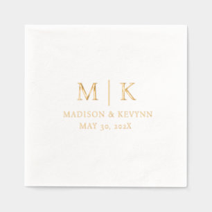 Minimal and Chic   Wedding  Foil Napkins