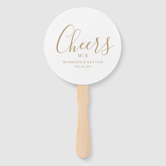 Minimal and Chic | Wedding Hand Fan (Front)