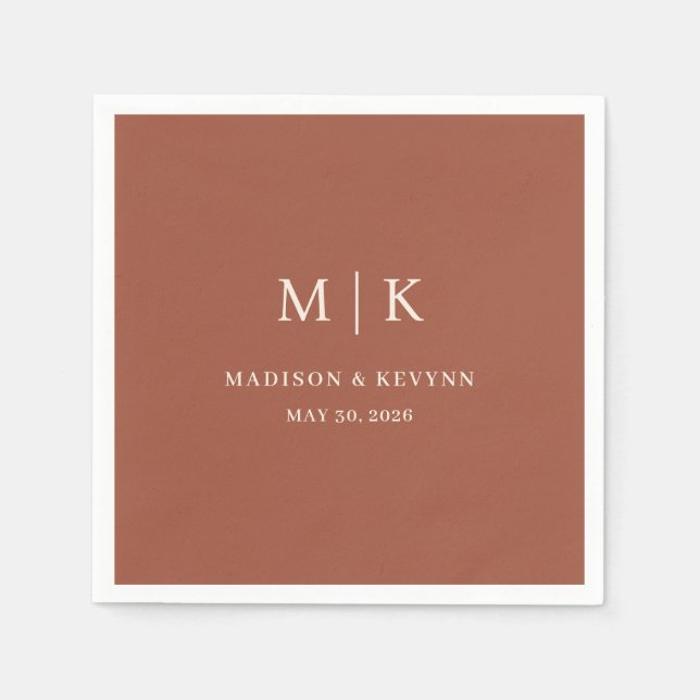 Minimal and Chic | Wedding Napkins (Front)