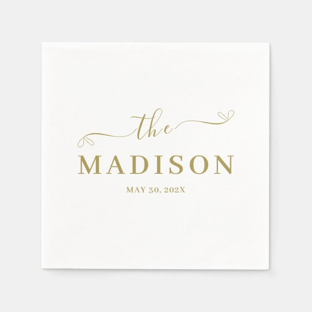 Minimal and Chic | Wedding Napkins (Front)