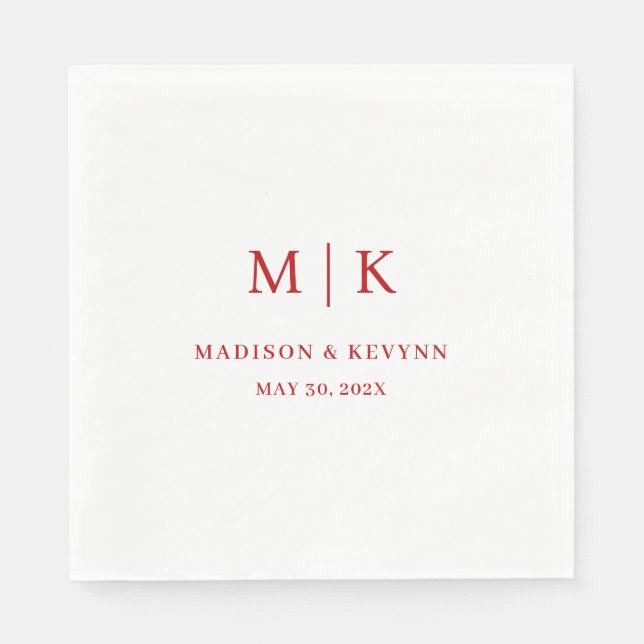 Minimal and Chic | Wedding Napkins (Front)