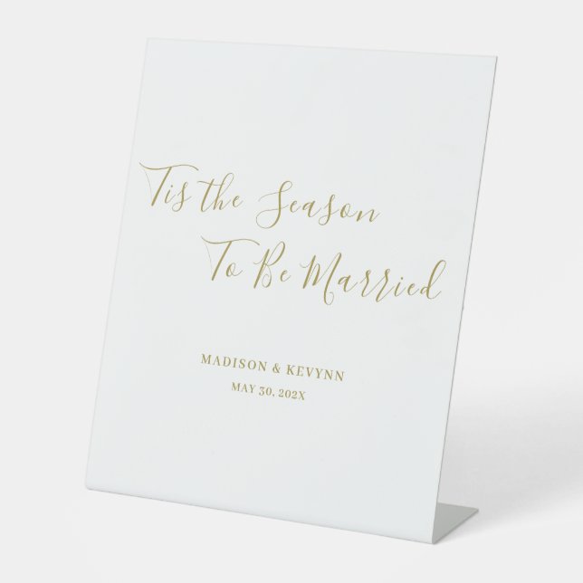 Minimal and Chic | Wedding  Pedestal Sign (Front)