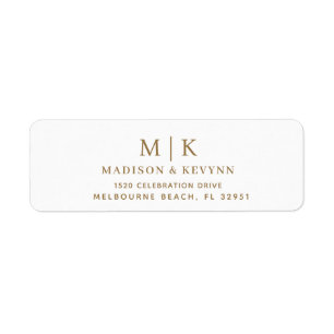 Minimal and Chic   Wedding Return Address Label