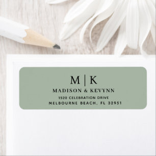 Minimal and Chic   Wedding Return Address Label