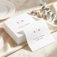 Minimal and Chic White and Burgundy | Wedding