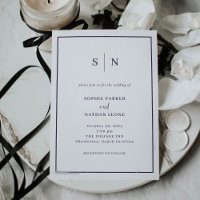 Minimal and Chic | White and Purple Border Wedding