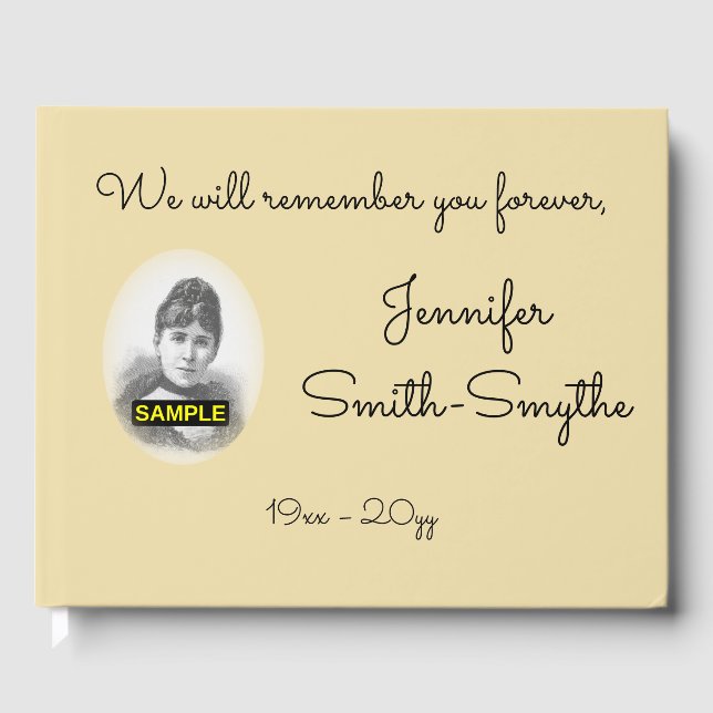 Minimal and Elegant Memorial Guestbook (Front)