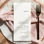 Minimal and elegant Wedding Menu<br><div class="desc">Looking for a modern and minimalistic wedding menu? Look no further than our minimalist modern wedding menu! Our menu is designed to be simple, yet elegant, perfect for any wedding style. We have everything you need to create the perfect wedding menu, from appetizers to main courses. Plus, our menu is...</div>