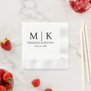 Minimal and Elegant Wedding Napkin
