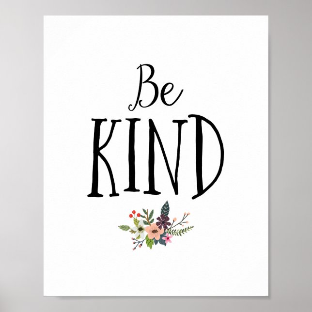 Minimal and Modern Be Kind Nursery Poster (Front)