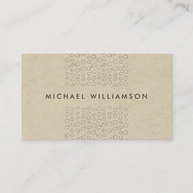 Minimal and Modern Designer Scribble Circles II Business Card (Front)